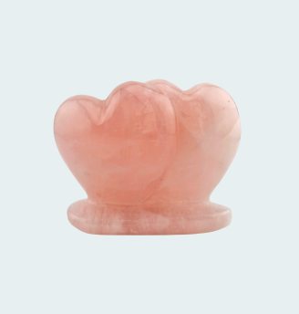 Rose Quartz Twin Heart