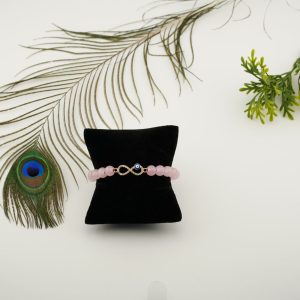 Infinity Rose Quartz Bracelet