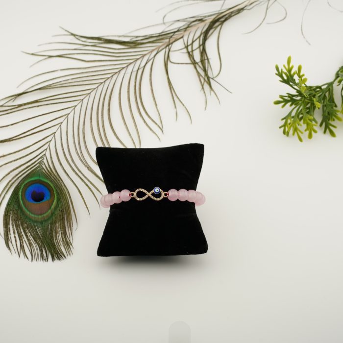 Rose Quartz Infinity Bracelet