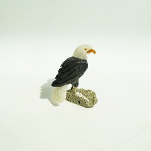 Black Agate Eagle with Pyrite