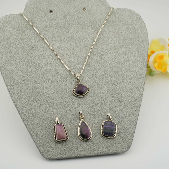 Sugilite Silver Pendant.