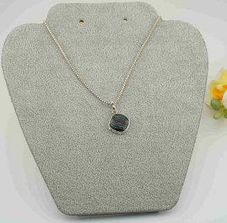 Black Sulaimani Silver Pendant