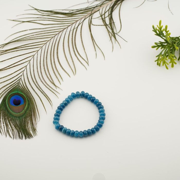 Blue Apatite Button Style Bracelet