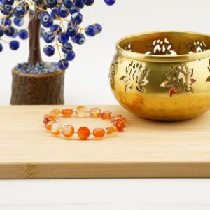Carnelian Flat Circular Bracelet
