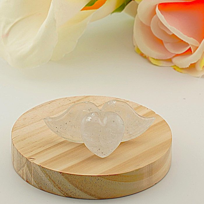 Clear Quartz Wing Heart