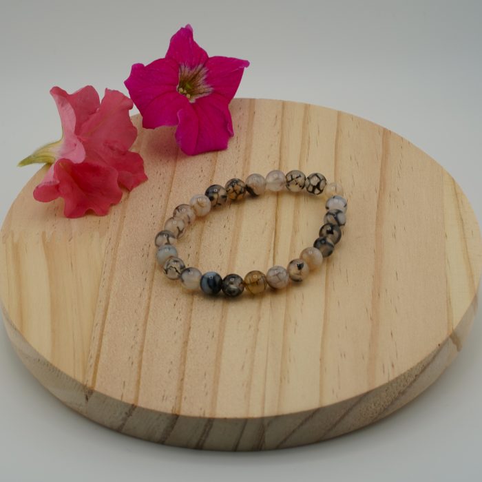 Dragon Vein Agate Bracelet 8mm