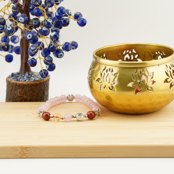 Name & Fame Bracelet (Rose Quartz, Jasper, Citrine)