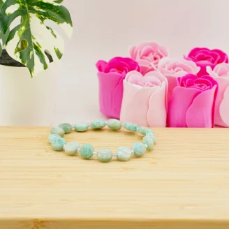 Amazonite Flat Circular Bracelet