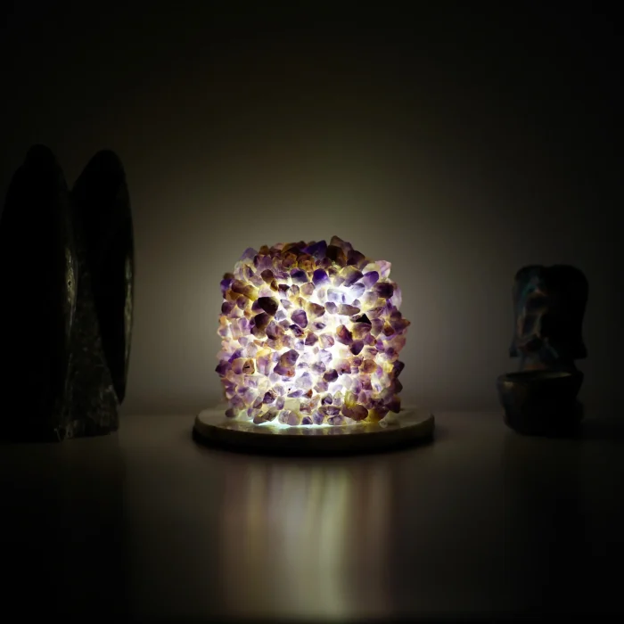 Amethyst Cluster Lamp