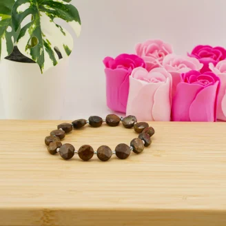 Bronzite Flat Circular Bracelet