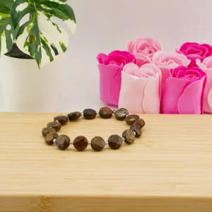 Bronzite Flat Circular Bracelet