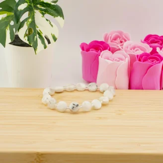 Moonstone Flat Circular Bracelet