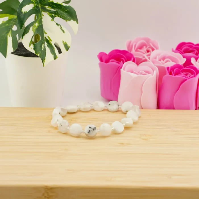 Moonstone Flat Circular Bracelet