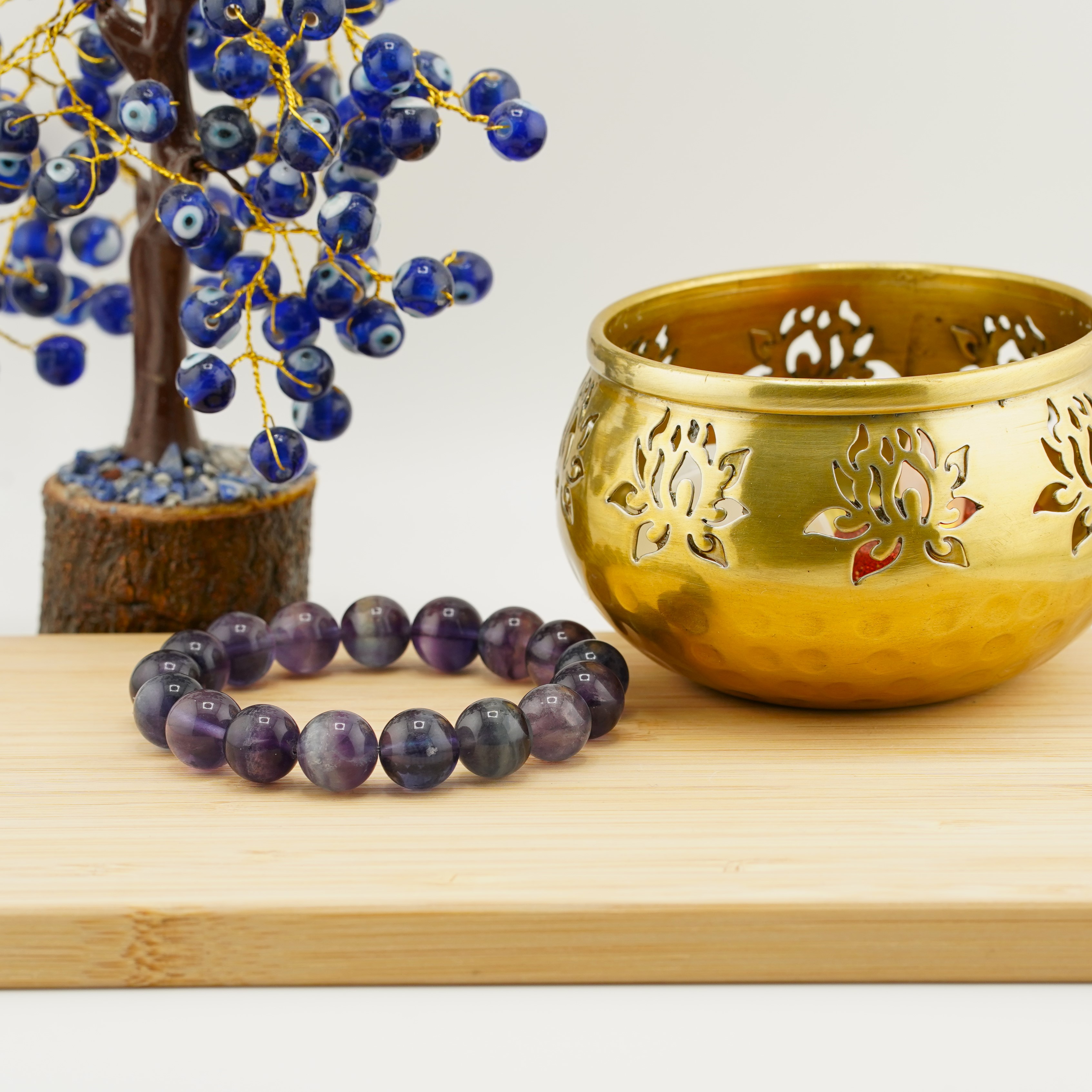 Multi Flourite Bracelet 12mm