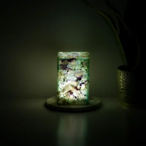 Multi Flourite Lamp Stand