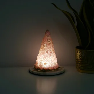 Rose Quartz Christmas Lamp