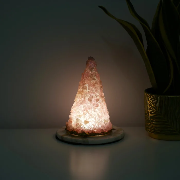 Rose Quartz Christmas Lamp