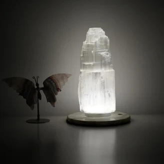 Selenite Burj Lamp