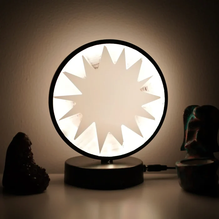 Selenite Ring Lamp