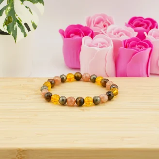 Solar plexus Chakra Bracelet 8mm