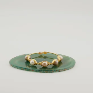 Pearl Bangle- Gold in color Size Small