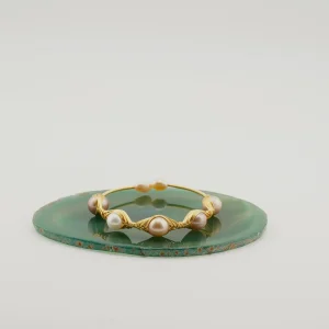 Pearl Bangle- Gold in color Size Small