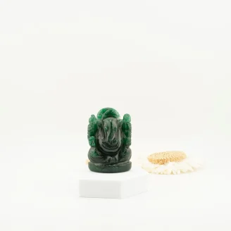 Dark Green Aventurine Ganesha 70MM