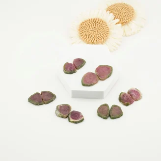 Watermelon Tourmaline Raw Pair