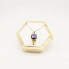 Amethyst Citrine Silver Pendant (A)