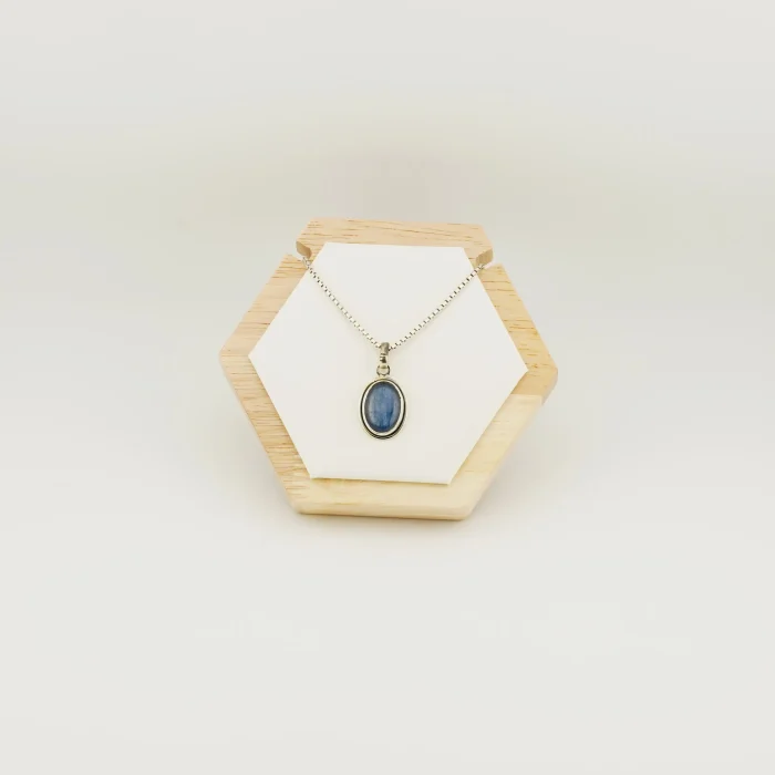 Blue Kyanite Silver Pendant
