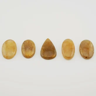 Citrine Coins 20 Grams to 24 Grams 4Pcs