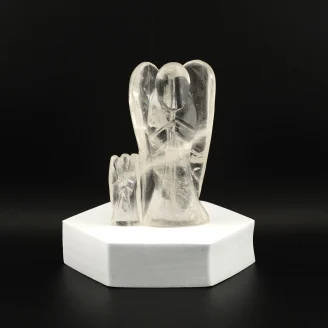Clear Quartz Mother Daughter Angel 4 Inches