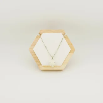 Fish Stone (Machmani) Silver Pendant