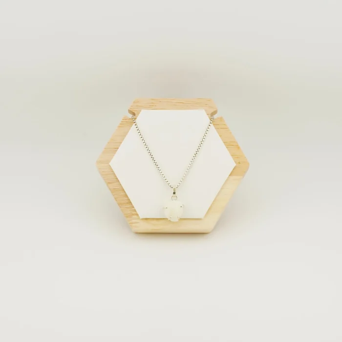 Fish Stone (Machmani) Silver Pendant
