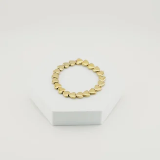 Golden Pyrite Heart Bracelet