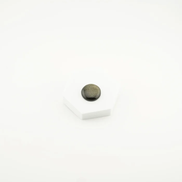 Golden Sheen Obsidian Coin