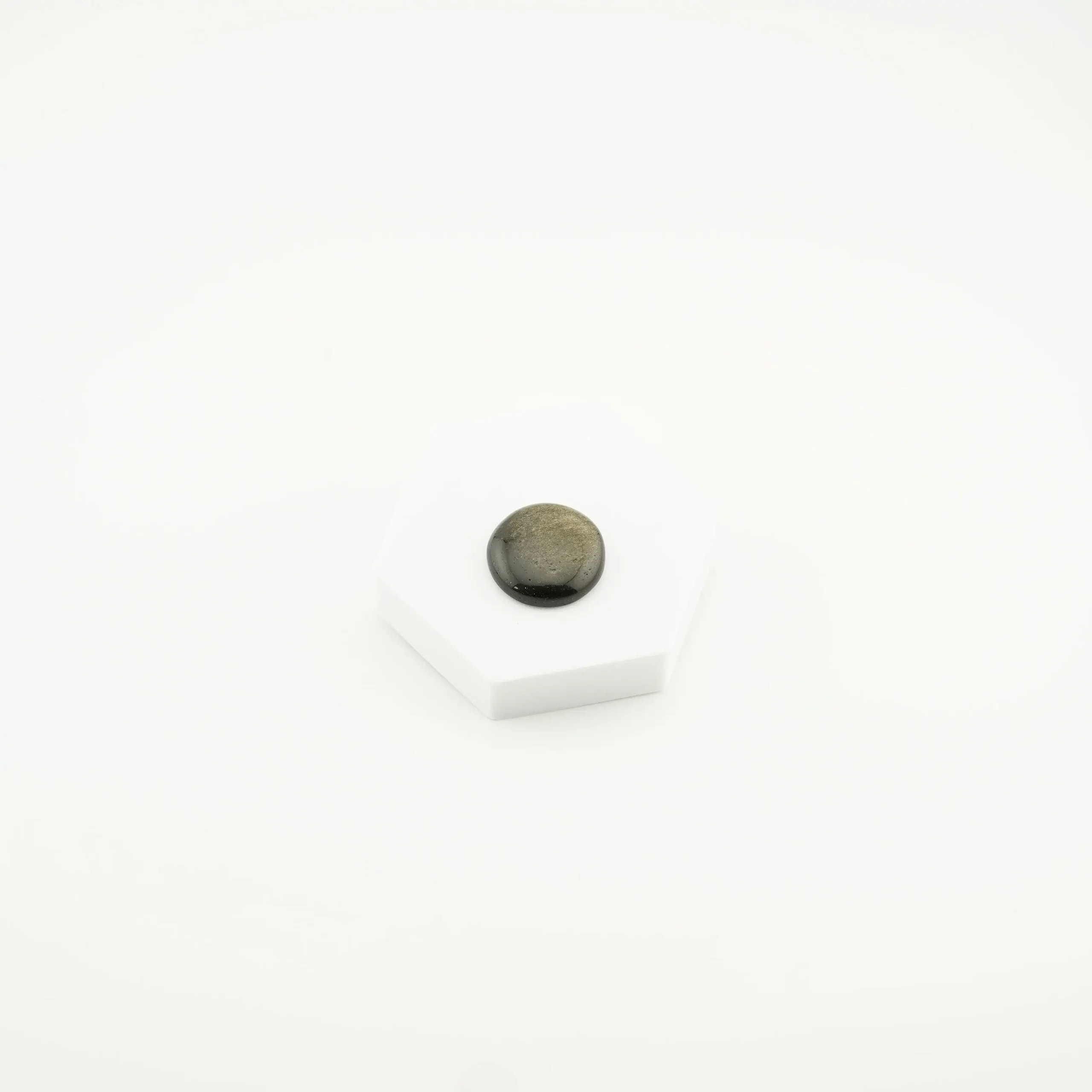 Golden Sheen Obsidian Coin