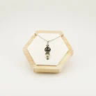 Herkimar Moldavite Silver Pendant (B)