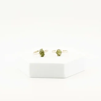 Moldavite Silver Ring