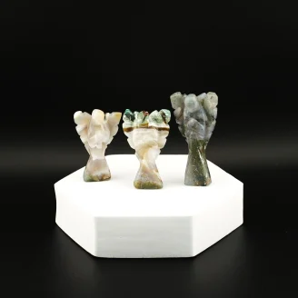 Moss Agate Arch Angel 2 Inches