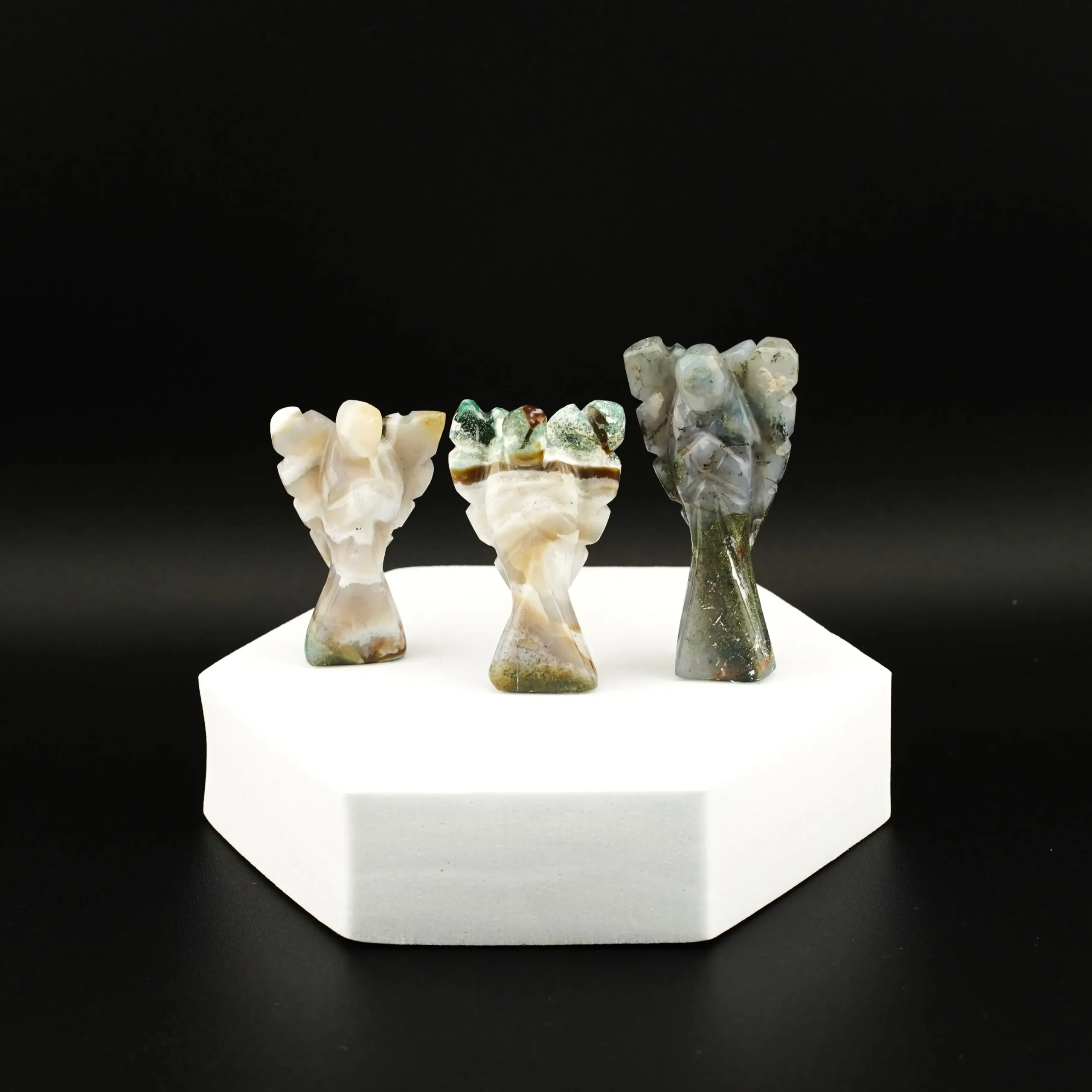 Moss Agate Arch Angel 2 Inches