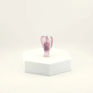 Pink Flourite Angel 2 Inches