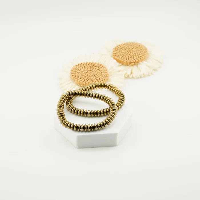 Pyrite Bracelet Rondelle Shaped