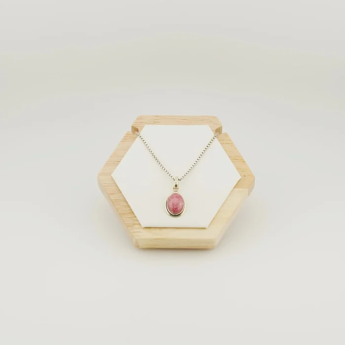 Thulite Silver Pendant