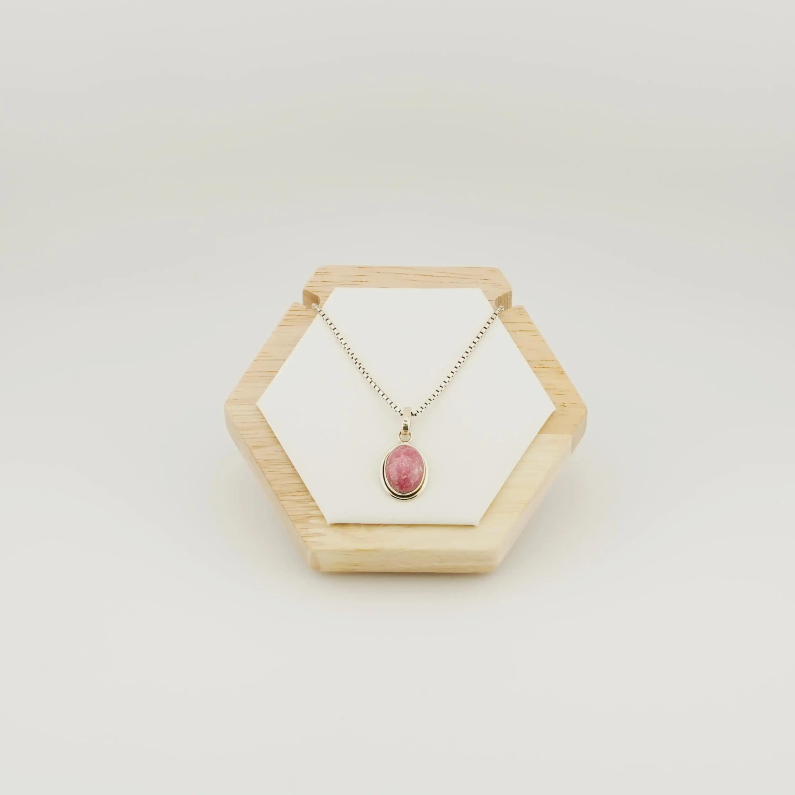 Thulite Silver Pendant