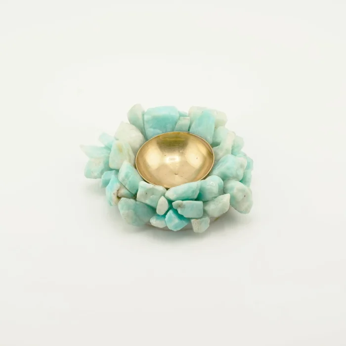 Amazonite Cluster Tea Light Holder