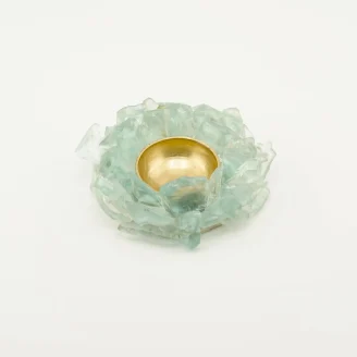 Blue Obsidian Cluster Tea Light Holder