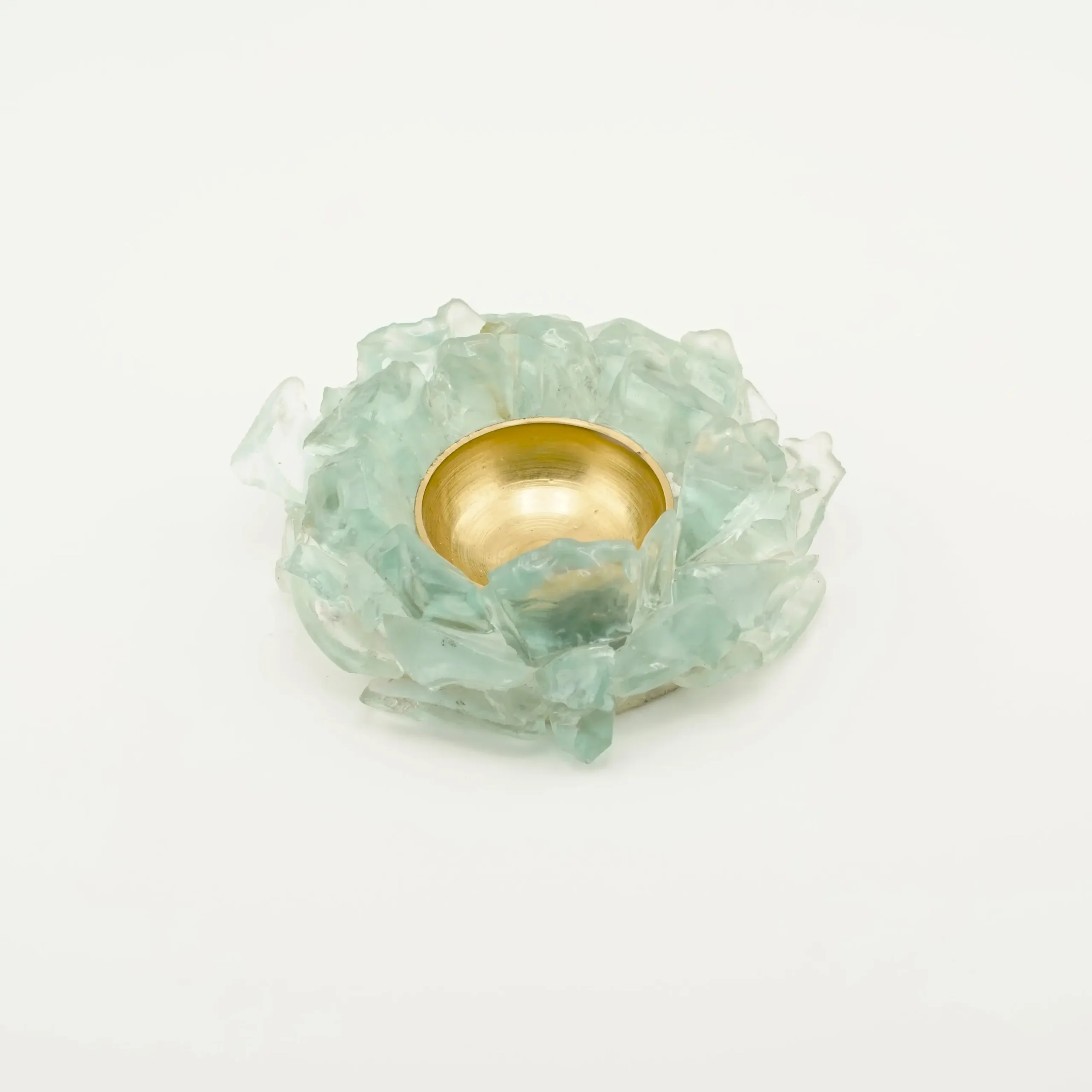 Blue Obsidian Cluster Tea Light Holder