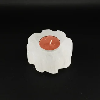 Selenite Sun Tea Light Holder 350 Grams