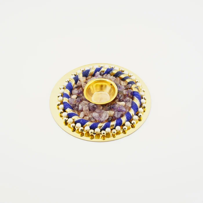 Amethyst Rangoli Diya